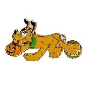 Disney Store Japan Pin Pluto Trick Or Treat Pumpkin 2003